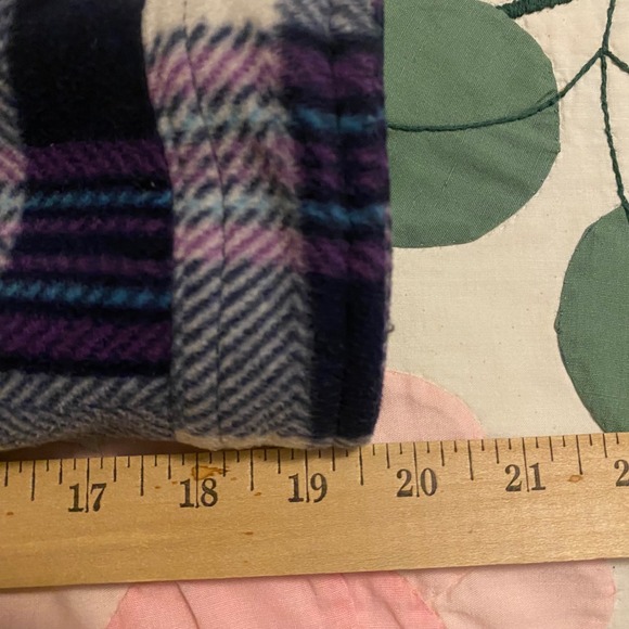 Soho Apparel Purple Plaid Sherpa Lined Shacket Cozy Winter Jacket Medium - Picture 15 of 16